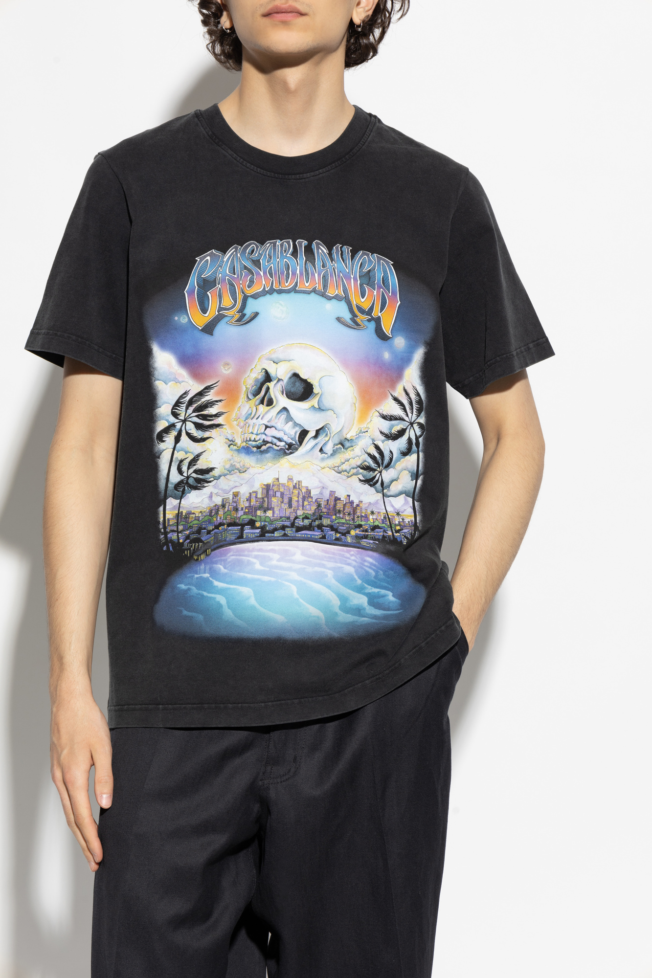 Black T-shirt with colorful print Casablanca - Vitkac AS